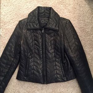 Guess genuine leather coat